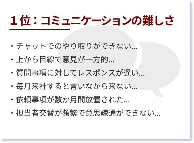 税理士への不満ランキング1位:コミュニケーションの難しさ